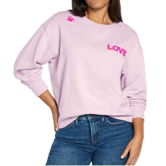 Wildfox Tops - Wildfox NWT Dogs Love Me Lavender Cotton Sweatshirt
